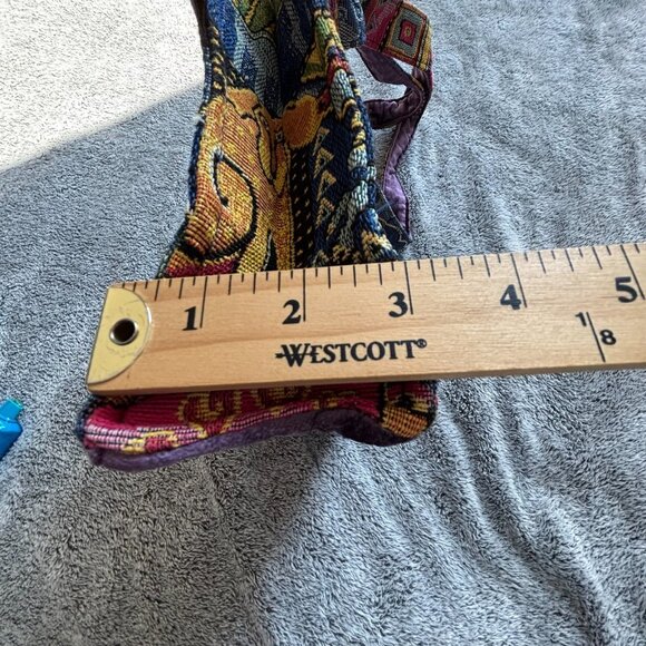 Vtg Laurel Burch Purse Cat Dog Tapestry Velvet‎ Sequin Animal Lover Kitchy 18758 - Picture 6 of 11